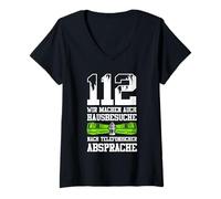 Femme 112. Nous Faisons également des visites à la Maison après Un Rendez-Vous téléphonique T-Shirt avec Col en V