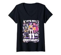 Femme 11e Anniversaire Fille coréenne Pop Kpop Bday Party T-Shirt avec Col en V
