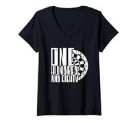 Femme 180 fléchettes T-Shirt avec Col en V