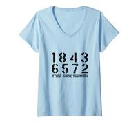 Femme 18436572 If You Know 18436572 Commande de tir Big Block V8 Voiture T-Shirt avec Col en V