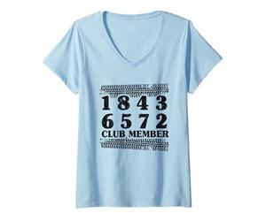 Femme 18436572 Membre du Club Mécanicien V8 Big Block Lover T-Shirt avec Col en V