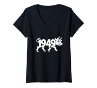 Femme 1949 Buffle - Art de Mot personnalisé de l'année du Zodiaque Chinois T-Shirt avec Col en V