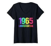 Femme 1965 édition limitée millésime rétro années 65 T-Shirt avec Col en V