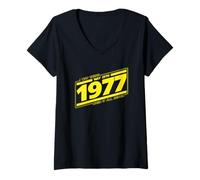 Femme 1977 J'étais là Quand Tout a commencé | Nerdy Science Fiction T-Shirt avec Col en V