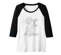 Femme 2 Pierre 3:18 Faites Pousser des Fleurs Vintage avec grâce Manche Raglan