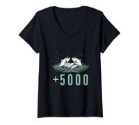 Femme 2 Poissons, 5 Pains, 5000 nourris : Un Miracle Contre Toutes Les Chances T-Shirt avec Col en V