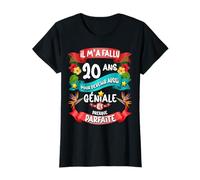 Femme 20 Ans pour Devenir Aussi Géniale Fleurs Tropicales T-Shirt
