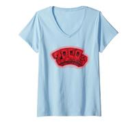 Femme 2000 AD avec Logo rétro Classique Judge Dredd T-Shirt avec Col en V