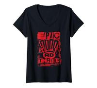Femme 2000 AD Comics : des Aventures épiques de Science-Fiction ! Rétro T-Shirt avec Col en V