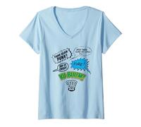 Femme 2000 AD Judge Dredd Retro Comic Citations T-Shirt avec Col en V