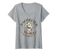 Femme 2026 Bachelier avec Mention Humour Âne Faites Pas Chier T-Shirt avec Col en V