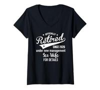 Femme 2026 Im Retired Under New Management See My Wife for Details T-Shirt avec Col en V