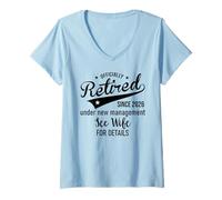 Femme 2026 Im Retired Under New Management See My Wife for Details T-Shirt avec Col en V