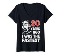 Femme 20e Anniversaire drôle : il y a 20 Ans, j'étais la Blague la Plus Rapide T-Shirt avec Col en V