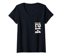 Femme 214 Area Code Forever Dallas Texas Local Pride T-Shirt avec Col en V