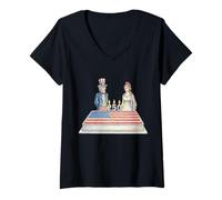 Femme 250e Anniversaire de l'Amérique T-Shirt avec Col en V