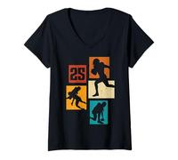 Femme 25e Anniversaire Football américain 25 Ans Homme Femme T-Shirt avec Col en V