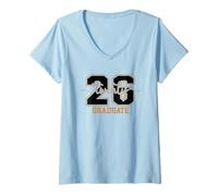Femme 26 Vingt promotion de diplômés de 2026 T-Shirt avec Col en V