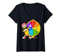 Femme 2e année Faites Tourner la Roue pour Gagner la rentrée Scolaire deuxième année T-Shirt avec Col en V