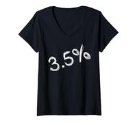 Femme 3,5 % - Trois points cinq pour cent - Manifestations pacifiques T-Shirt avec Col en V