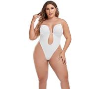 Femme 3D Body Dos Nu Invisible Push Up Sculptant Sans Couture Shaper String Sous Bandoulière Transparente Soutien Gorge Gainant Bodysuit Gaine Amincissant Shapewear Ventre Plat Silhouette Complète