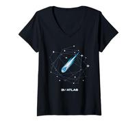 Femme 3I Atlas Interstellar Comet 2025 Astronomie Spatiale T-Shirt avec Col en V
