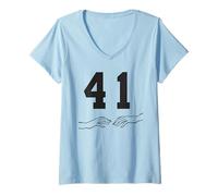 Femme 4 1 Meme Funny Four One Saying Hands DK T-Shirt avec Col en V
