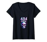 Femme 404 Error: Vida No Encontrada T-Shirt avec Col en V