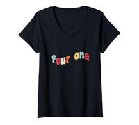 Femme 41 Meme 4 1 Four One Funny Gen Z Slang 4167 67 6 7 Six Seven T-Shirt avec Col en V