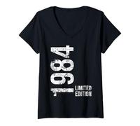 Femme 42ème Anniversaire 42 Ans Homme Femme 1984 T-Shirt avec Col en V