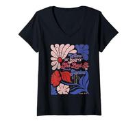 Femme 4th of July Where The Spirit Of The Lord Is There Is There Is Freedom T-Shirt avec Col en V