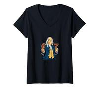 Femme 6-7 1776 Ben Franklin Six Sept Histoire américaine 6 7 T-Shirt avec Col en V