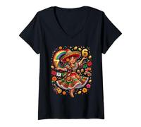 Femme 6 7 Cinco de Mayo 67 Six Seven Meme Sombrero pour Filles T-Shirt avec Col en V