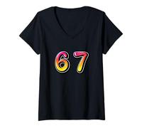 Femme 6-7, Six Sept, Internet Meme, Six Sept, Six et Sept T-Shirt avec Col en V