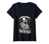 Femme 60 Years Down Forever to Go Couple Gothique 60e Anniversaire T-Shirt avec Col en V