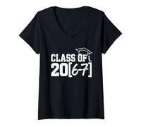 Femme 67 Graduation Master Master Class of 67 Graduate T-Shirt avec Col en V
