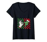 Femme 67 Tendances Six Seven Meme Christmas 6 7 Argot des Pyjamas T-Shirt avec Col en V