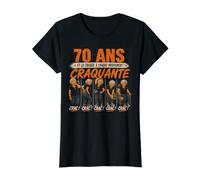 Femme 70 Ans Ça Craque Au Chaque Mouvement Cadeau Anniversaire 65 T-Shirt Graphique avec Valeur