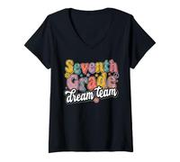 Femme 7e année Dream Team Teachers Back to School T-Shirt avec Col en V