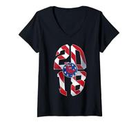 Femme 8 Ans DINOSAURIER 2018 DINOSAURIER 8 Ans T-Shirt avec Col en V