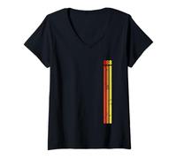 Femme 808 Retro Vintage Machine à Tambour électronique des années 80 T-Shirt avec Col en V
