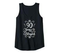 Femme 90ème Anniversaire 90 Ans béni Religieux Jésus Dieu chrétien Débardeur
