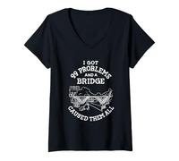 Femme 99 Problèmes Pittsburgh Commercial Street Bridge Construction T-Shirt avec Col en V