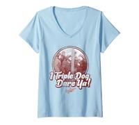 Femme A Christmas Story Triple Dog Dare Ya T-Shirt avec Col en V