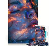Femme à la Lueur néon Puzzle de 1000 pièces représentant Un Paysage onirique surréaliste de Cannabis, idéal pour Adultes Jeu intellectuel, Anti-Stress, découpe précise, Cadeau Parfait (38x26cm)