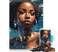 Femme à la Peau de Verre brisée Puzzle de 1000 pièces pour Adultes Jeu Stimulant l'esprit Surface Lisse sans bavures Passe-Temps Fascinant pour Les Moments de détente (38x26cm)