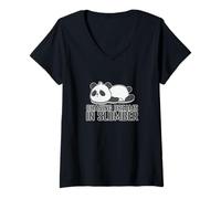 Femme À la Poursuite de rêves dans Slumber Sleeping Panda T-Shirt avec Col en V
