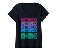 Femme À LA Retraite, ce n'est Plus Mon problème, Grand-père, Papa e Retraite T-Shirt avec Col en V