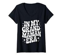 Femme À l'époque de ma Grand-mère, Une Grand-mère française drôle T-Shirt avec Col en V