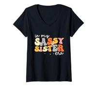 Femme À l'époque de ma sœur impertinente T-Shirt avec Col en V